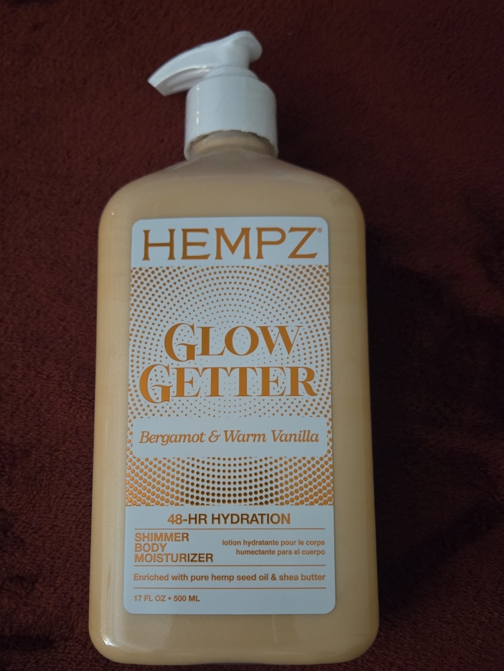 HEMPZ Glow Getter Bergamot & Warm Vanilla Shimmer Body Moisturizer - Cream